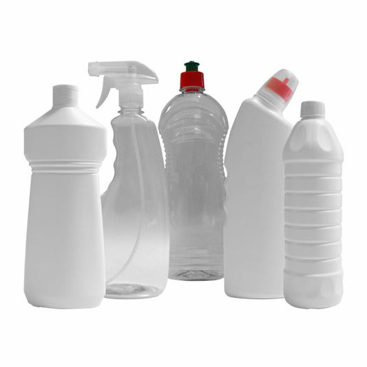 Assorted Empty Janitorial Bottles Pack