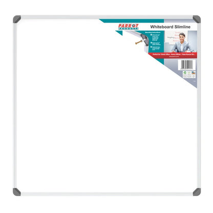 Parrot Slimline Aluminium Frame Non-Magnetic Whiteboard